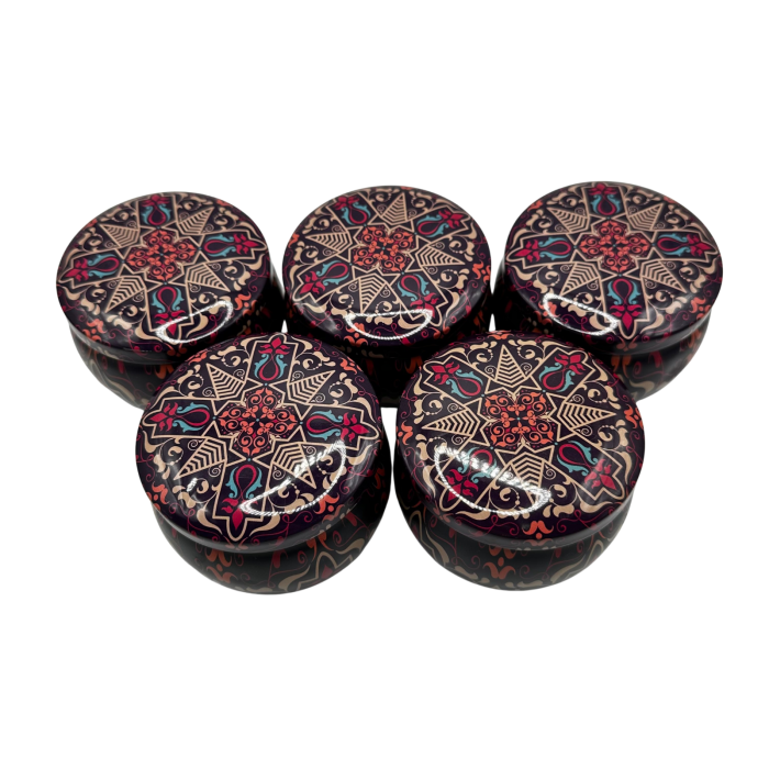 Lumanare parfumata din ceara de soia intr-un recipient colorat in stil marocan [4]