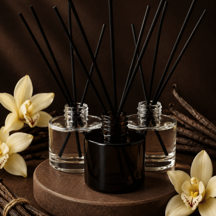 Odorizant camera betisoare FRENCH VANILLA, vanilie si frisca 100ml recipient sticla, Solara Candles Cluj [2]