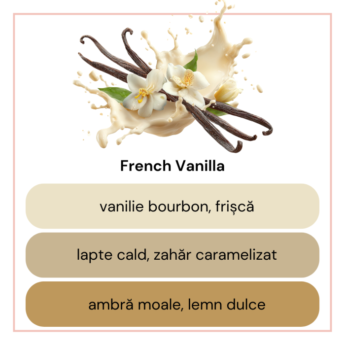Odorizant camera betisoare FRENCH VANILLA, vanilie si frisca 100ml recipient sticla, Solara Candles Cluj [3]