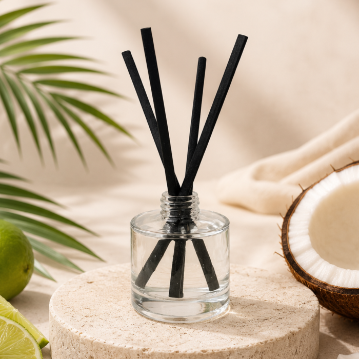 Odorizant camera betisoare TROPICAL BLANC, cocos si lime, 100ml recipient sticla, Solara Candles Cluj [2]