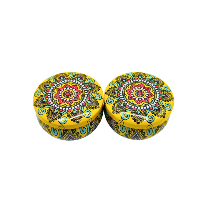 Lumanare parfumata din ceara de soia intr-un recipient colorat in stil marocan [3]