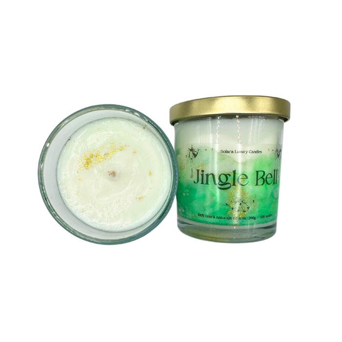 Lumanare parfumata din ceara de soia intr-un recipient de sticla transparenta [5]