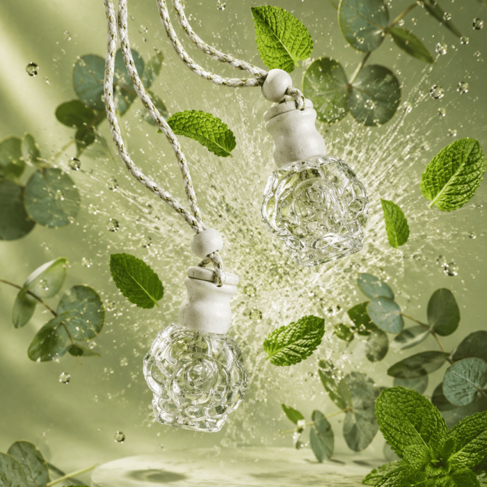 Odorizant auto natural menta si eucalipt 12ml recipient mic elegant, uleiuri IFRA, Solara Candles Cluj-Napoca [4]