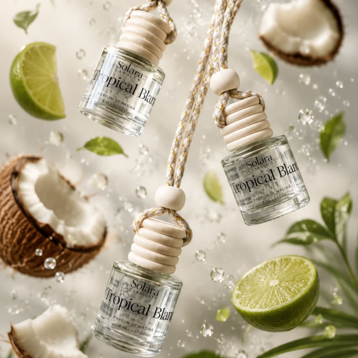Odorizant auto natural cocos si lime 8ml recipient mic elegant, uleiuri IFRA, Solara Candles Cluj-Napoca [3]