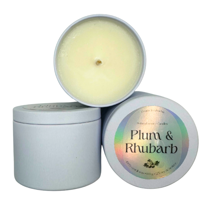 Lumanare parfumata din ceara de soia intr-un recipient metalic alb mat [5]