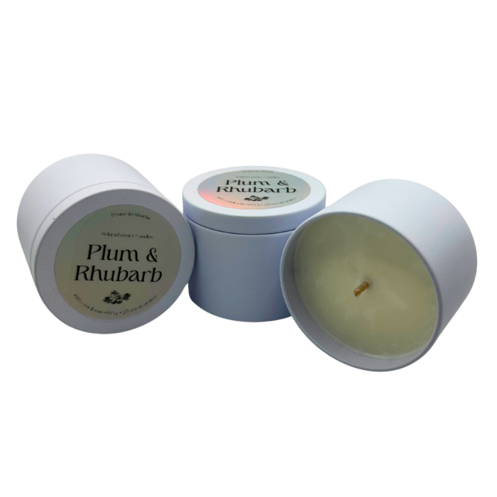 Lumanare parfumata din ceara de soia intr-un recipient metalic alb mat [6]