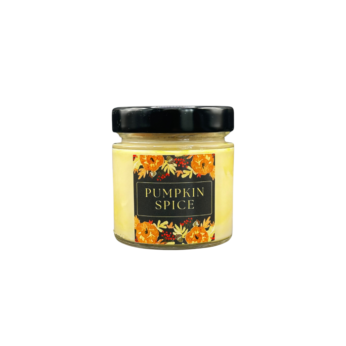 Lumanare parfumata din ceara de soia intr-un recipient de borcan cu capac negru [2]