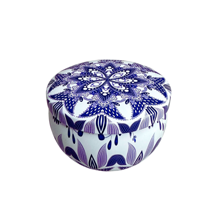 Lumanare parfumata din ceara de soia intr-un recipient colorat in stil marocan [6]