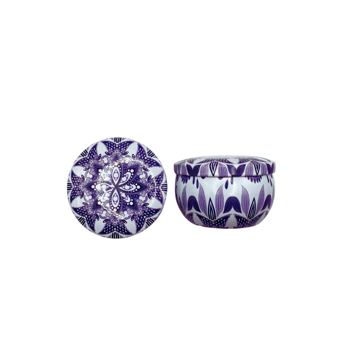 Lumanare parfumata din ceara de soia intr-un recipient colorat in stil marocan [3]