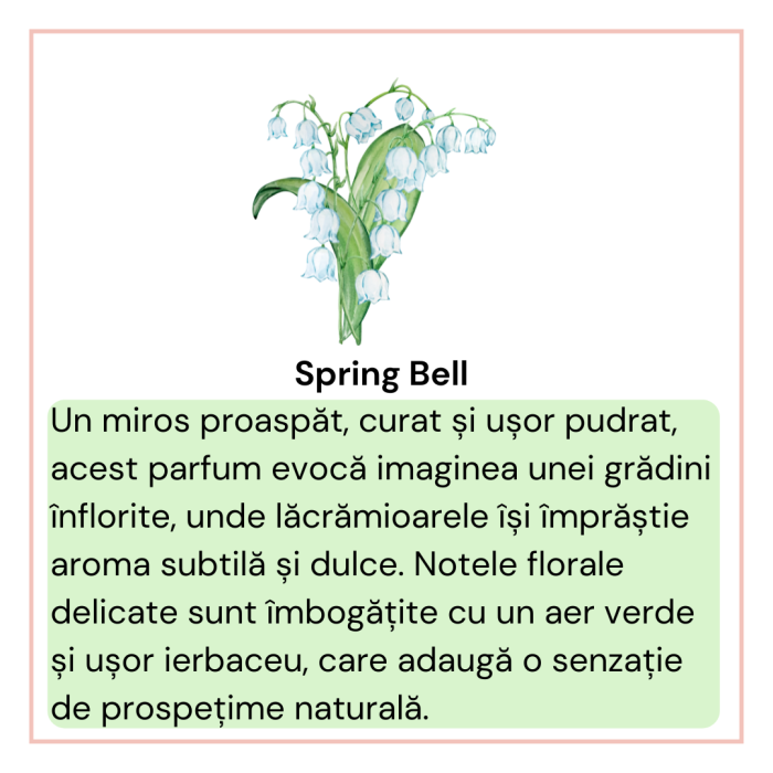 SPRING BELL, efect marmura, verde, 70g, ardere 20 h, lumanare parfumata din ceara de soia, Solara Candles [4]