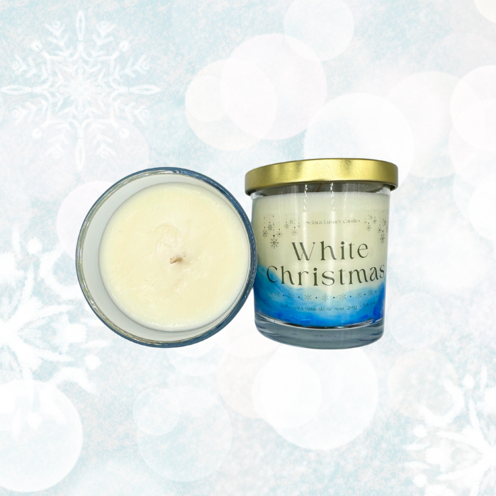 Lumanare parfumata din ceara de soia intr-un recipient de sticla transparenta [6]