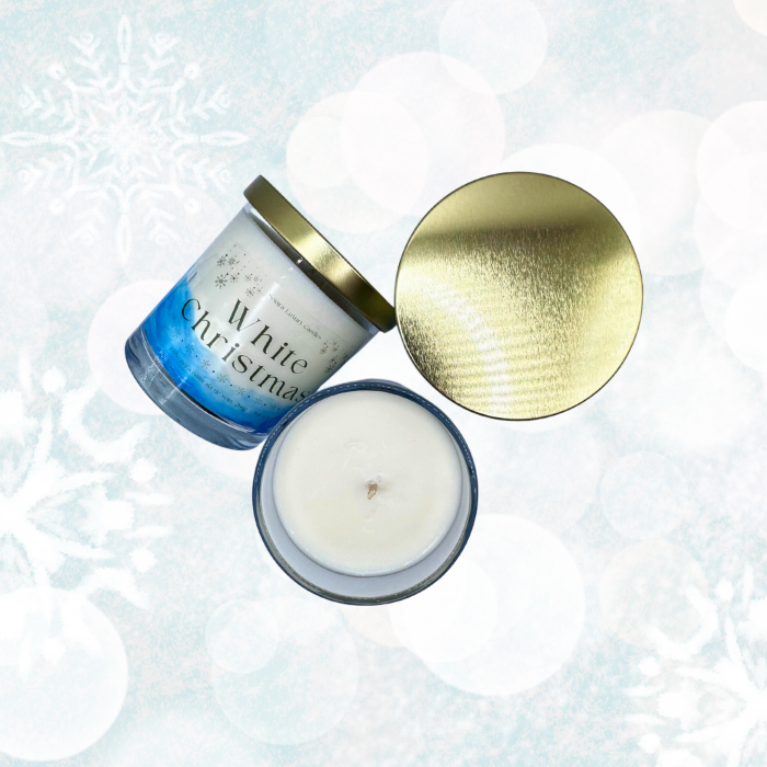 Lumanare parfumata din ceara de soia intr-un recipient de sticla transparenta [7]