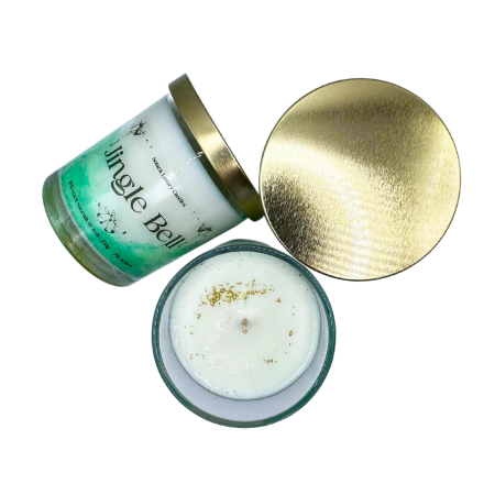 Lumanare parfumata din ceara de soia intr-un recipient de sticla transparenta [6]