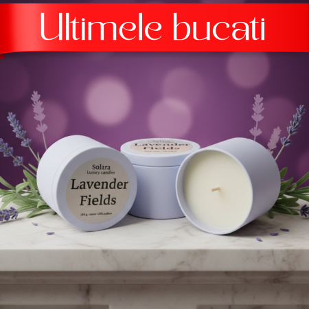 Lumanari parfumate - Lumanare parfumata din ceara de soia intr-un recipient metalic alb mat