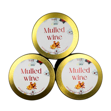 Lumanare parfumata din ceara de soia intr-un recipient metalic auriu mat [4]