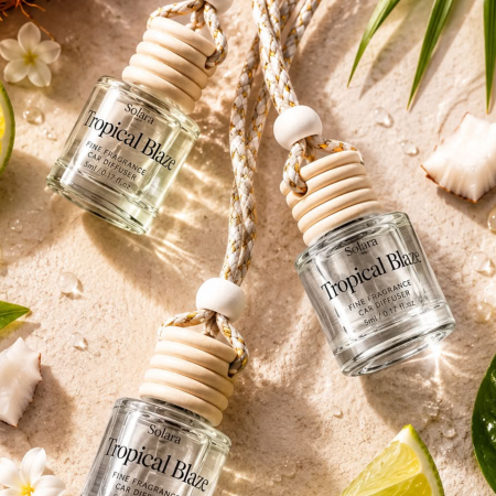 Odorizante dulap - Odorizant auto natural cocos si lime 8ml recipient mic elegant, uleiuri IFRA, Solara Candles Cluj-Napoca
