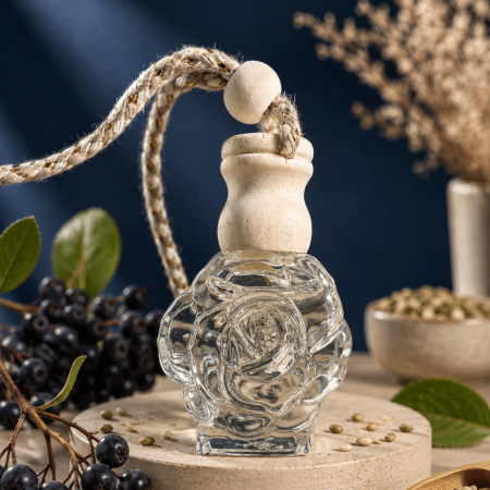 Odorizante dulap - Odorizant auto natural fructe aronia si seminte de canepa 12ml recipient mic elegant, uleiuri IFRA, Solara Candles Cluj-Napoca