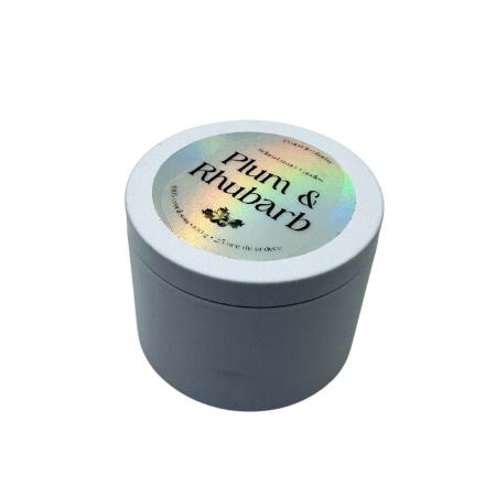 Lumanare parfumata din ceara de soia intr-un recipient metalic alb mat [2]