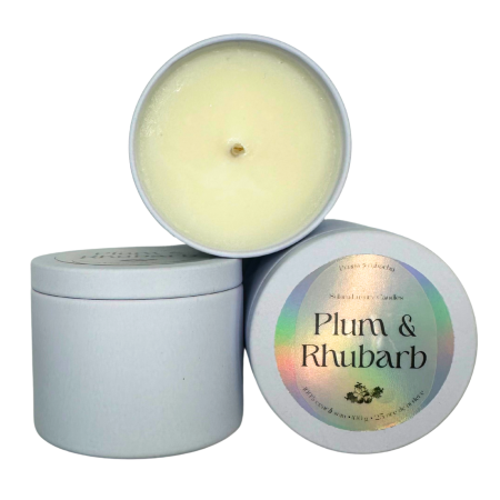 Lumanare parfumata din ceara de soia intr-un recipient metalic alb mat [4]