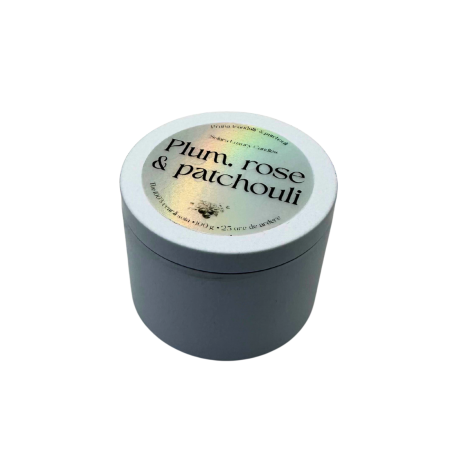 Lumanare parfumata din ceara de soia intr-un recipient metalic alb mat [2]