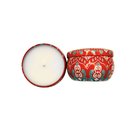 Lumanare parfumata din ceara de soia intr-un recipient colorat in stil marocan [3]