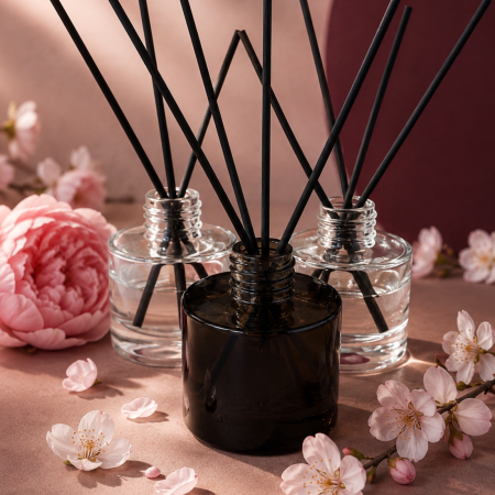 Odorizante - Difuzor de Cameră cu Bețișoare Powdered Petals – Flori de Cireș & Bujor | 100 ml