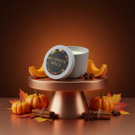 Metalice - Lumanare parfumata din ceara de soia intr-un recipient metalic alb mat