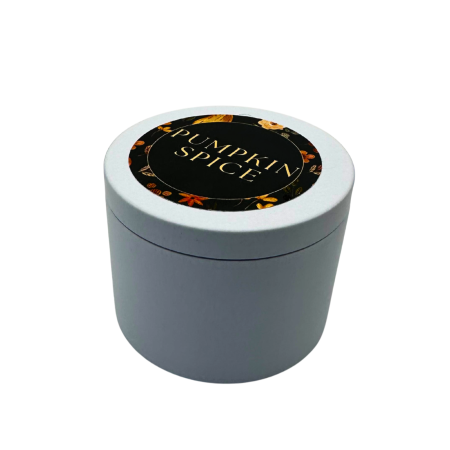 Lumanare parfumata din ceara de soia intr-un recipient metalic alb mat [2]