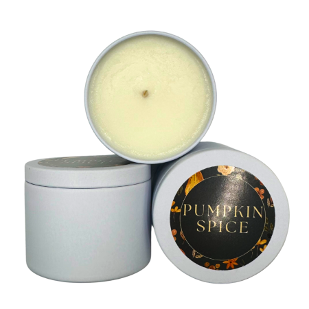 Lumanare parfumata din ceara de soia intr-un recipient metalic alb mat [4]