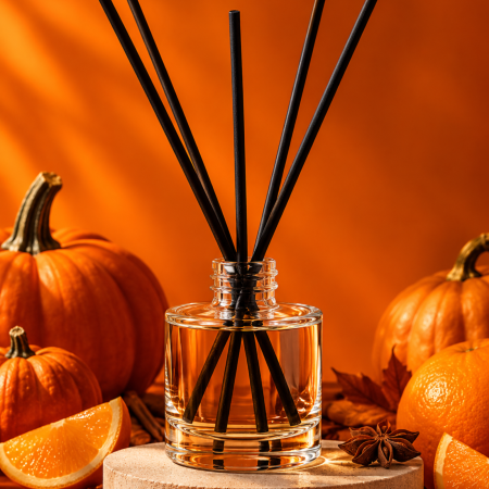 Dulce & Gourmand - Difuzor de Cameră cu Bețișoare Pumpkin Spice – Dovleac, Scorțișoară, Vanilie & Condimente | 100 ml