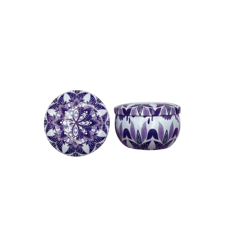 Lumanare parfumata din ceara de soia intr-un recipient colorat in stil marocan [2]