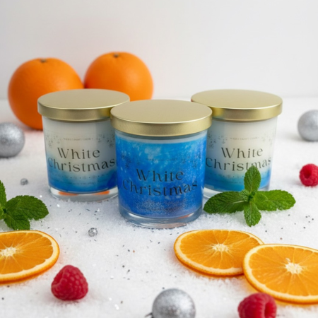 Sticlă - Lumanare parfumata din ceara de soia intr-un recipient de sticla transparenta