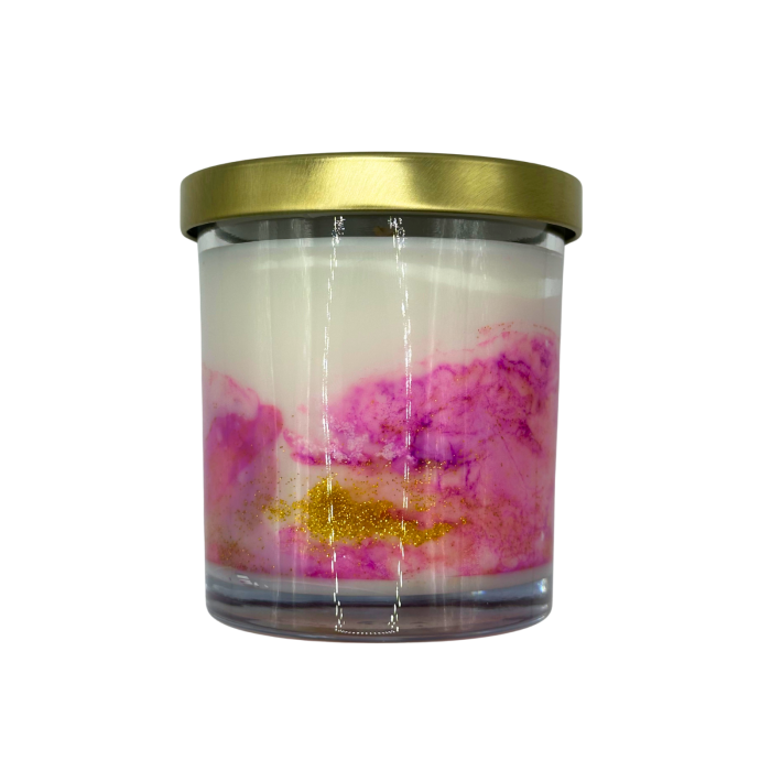 Lumanare parfumata Lavender Fields 200g sticla transparenta, lavanda, 60h ardere, ceara soia, Solara Candles [5]