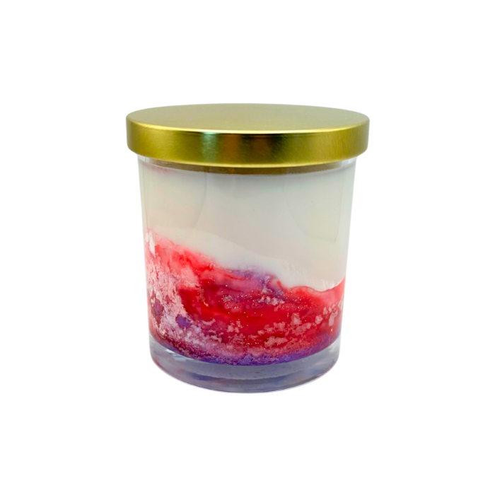 Lumanare parfumata Plum Rhubarb 200g recipient sticla transparenta, ceara soia naturala, Solara Candles [5]