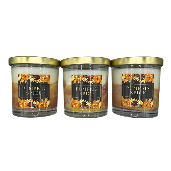 Lumanare parfumata Pumpkin Spice 200g sticla transparenta, scortisoara dovleac, ceara soia, Solara Candles [8]