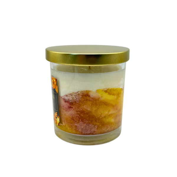 Lumanare parfumata Pumpkin Spice 200g sticla transparenta, scortisoara dovleac, ceara soia, Solara Candles [3]