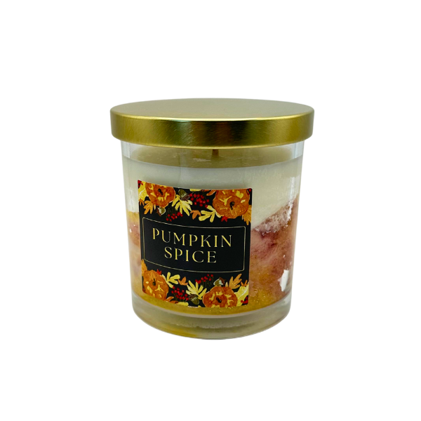 Lumanare parfumata Pumpkin Spice 200g sticla transparenta, scortisoara dovleac, ceara soia, Solara Candles [2]