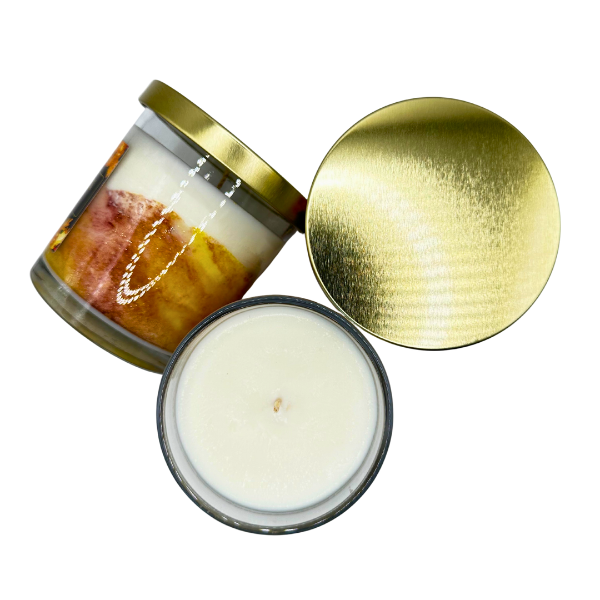 Lumanare parfumata Pumpkin Spice 200g sticla transparenta, scortisoara dovleac, ceara soia, Solara Candles [7]