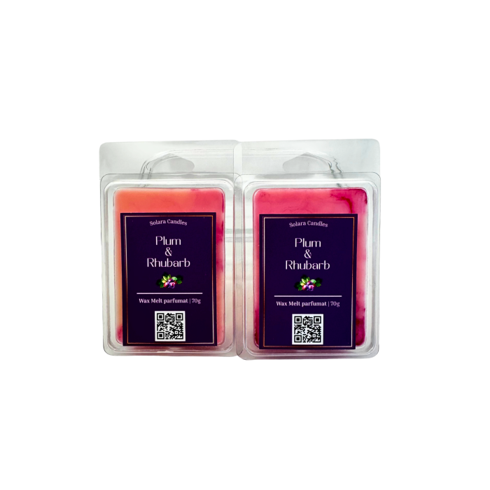 Wax melt parfumat Plum Rhubarb 90g ceara naturala de soia colorata, Solara Candles Cluj-Napoca [3]