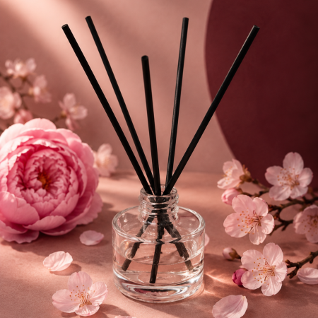 Odorizante de camera - Difuzor de Cameră cu Bețișoare Powdered Petals – Flori de Cireș & Bujor | 100 ml