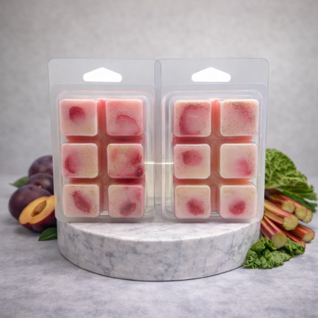 Wax Melts - Wax melt parfumat Plum Rhubarb 90g ceara naturala de soia colorata, Solara Candles Cluj-Napoca