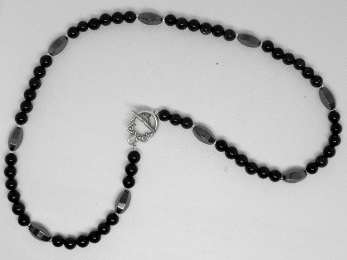 colier unicat piatra soarelui si hematit [3]