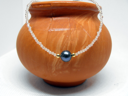 Pietre semipretioase - colier quartz si perla