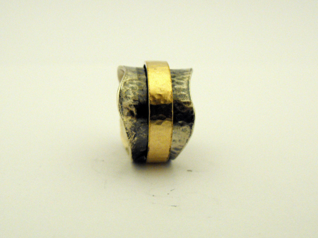Argint si 14K Gold Filled - Inel moving