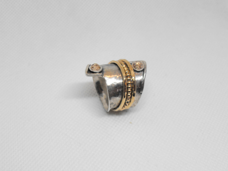 Argint si 14K Gold Filled - Inel moving