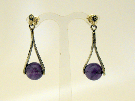 Argint - CERCEI CU AMETIST