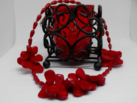 Pietre semipretioase - colier coral rosu