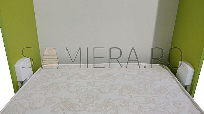 Sistem de rabatare somiera pat/dulap cu picior [2]