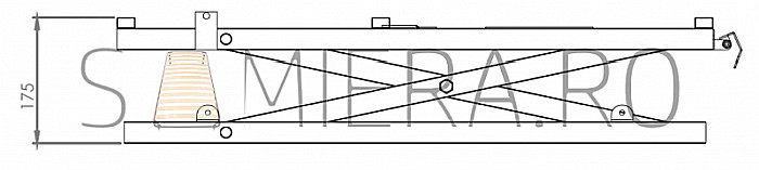 Mecanism masa rabatabila cu piston [3]