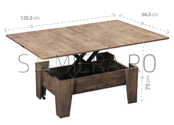 Mecanism masa rabatabila cu piston [6]